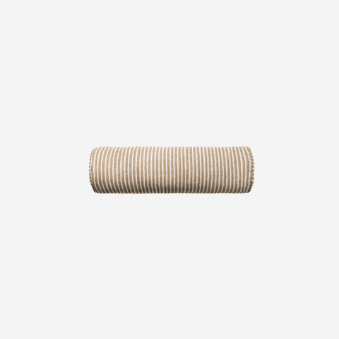 L&M Home Margot Linen Bolster Cushion Mocha Cushion LM Home - [store_name]
