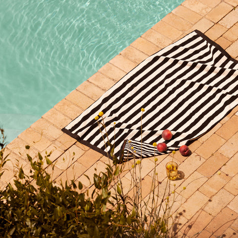L&M Home Raye Noir Bath Sheet Towel LM Home - [store_name]
