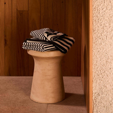 L&M Home Raye Striped Noir Classic Towel Set Towel LM Home - [store_name]