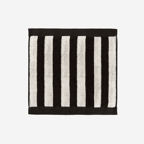 L&M Home Raye Striped Noir Face Towel Towel LM Home - [store_name]