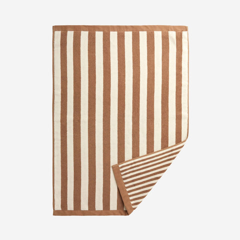 L&M Home Raye Striped Terracotta Bath Mat Towel LM Home - [store_name]