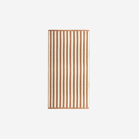 L&M Home Raye Striped Terracotta Bath Sheet Towel LM Home - [store_name]