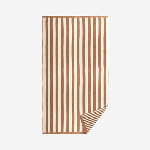L&M Home Raye Striped Terracotta Bath Towel Towel LM Home - [store_name]