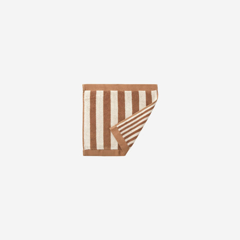 L&M Home Raye Striped Terracotta Face Towel Towel LM Home - [store_name]