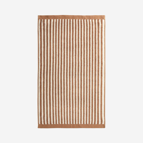 L&M Home Raye Striped Terracotta Hand Towel Towel LM Home - [store_name]