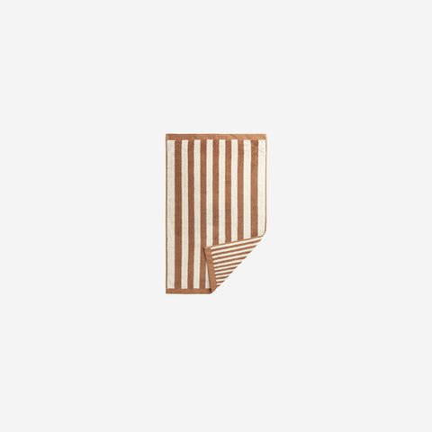 L&M Home Raye Striped Terracotta Hand Towel Towel LM Home - [store_name]