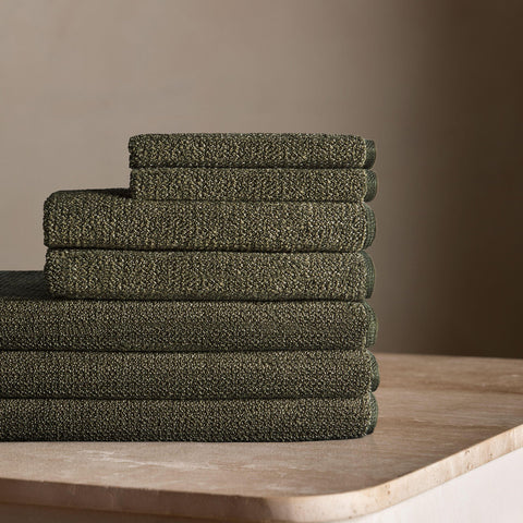 L&M Home Tweed Olive Classic Towel Set Towel LM Home    - [store_name]