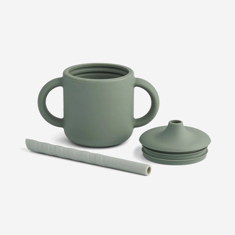 SIMPLE FORM. - Liewood Liewood Cameron Sippy Cup Faune Green Mix - 