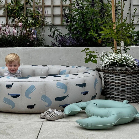 Liewood Jeanette Printed Pool Large Whales Cloud Blue Outdoor Pool Liewood    - [store_name]