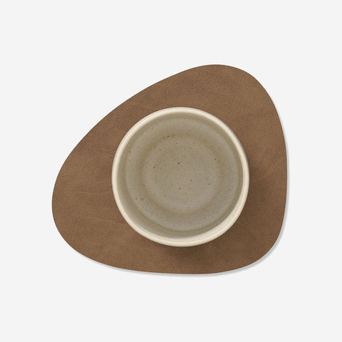 Lind DNA Coaster Curve Leather Nupo Brown Coaster Lind DNA - [store_name]