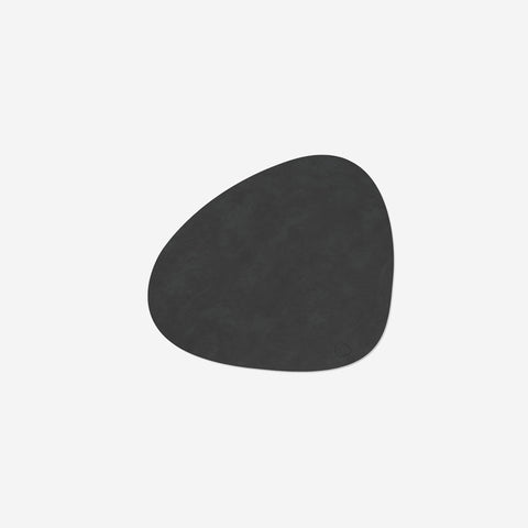 Lind DNA Placemat Curve Leather Nupo Black Placemat Lind DNA - [store_name]