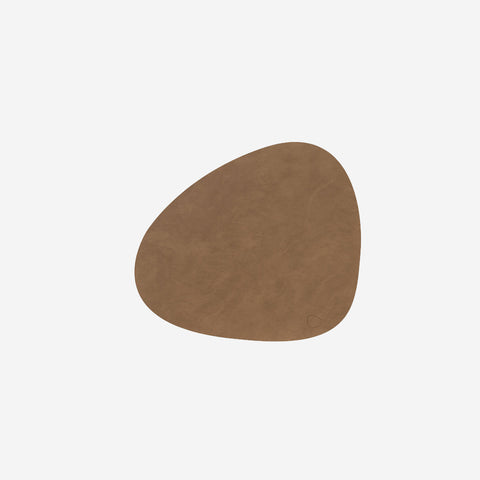 Lind DNA Placemat Curve Leather Nupo Brown Placemat Lind DNA - [store_name]