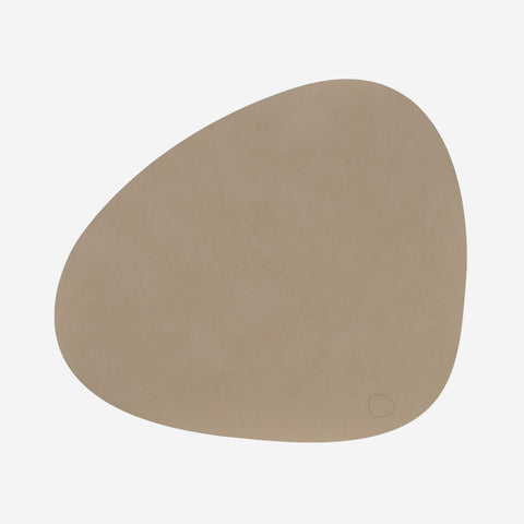 Lind DNA Placemat Curve Leather Nupo Clay Brown Placemat Lind DNA - [store_name]