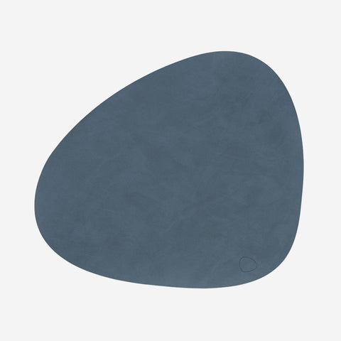 Lind DNA Placemat Curve Leather Nupo Dark Blue Placemat Lind DNA - [store_name]