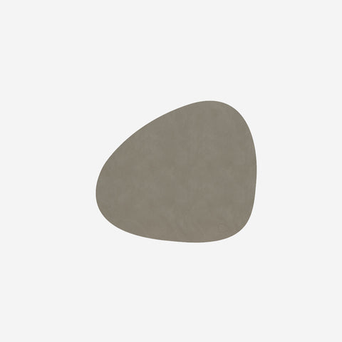 Lind DNA Placemat Curve Leather Nupo Flint Grey Placemat Lind DNA - [store_name]