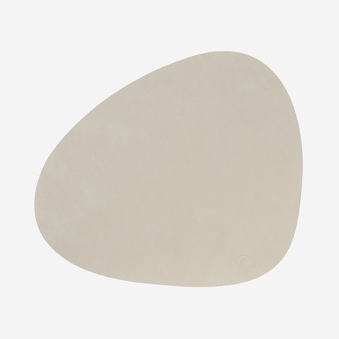 Lind DNA Placemat Curve Leather Nupo Oyster White Placemat Lind DNA - [store_name]