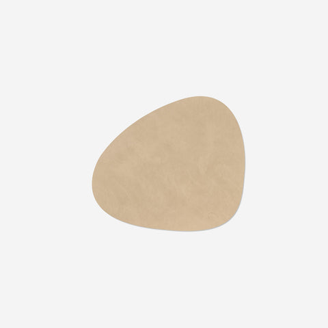 Lind DNA Placemat Curve Leather Nupo Sand Placemat Lind DNA - [store_name]