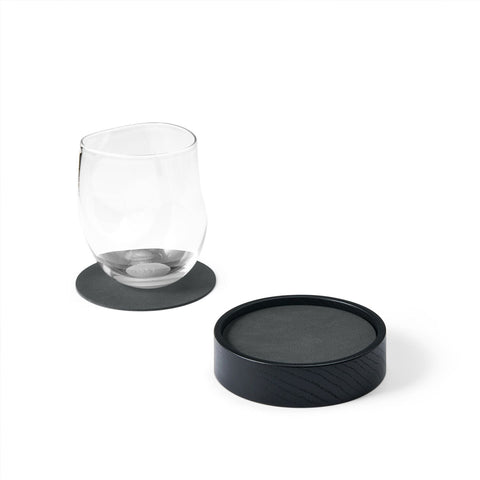Lind DNA Wood Box Circle Black Small Coaster Lind DNA - [store_name]