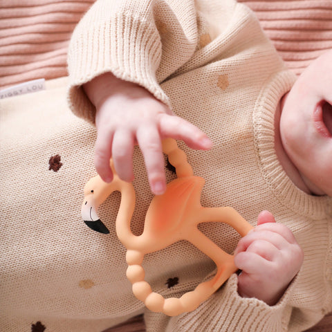Lingo The Flamingo Mini Baby Teether / Bath Toy Teether Lingo The Flamingo - [store_name]
