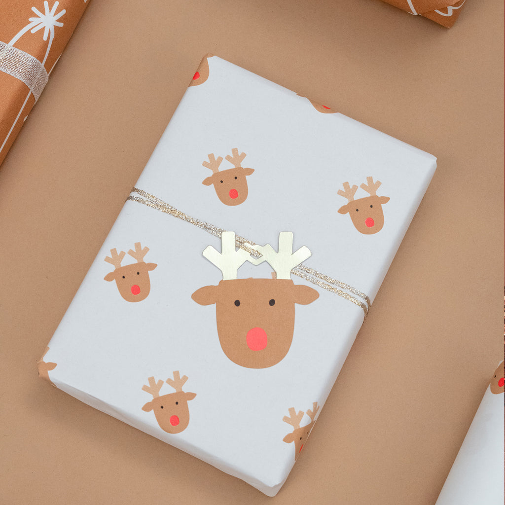 Paper Strip Rudolph Made Paper Co Rudolph Wrapping Paper Roll | Simple Form