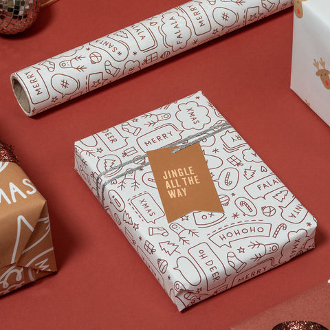 Made Paper Co Speech Wrapping Paper Roll Mulled Wine