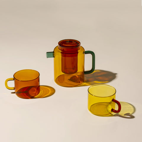 Maho Cha Mug Set Amber Honeycomb Mugs Maho - [store_name]