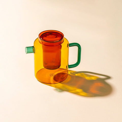 Maho Cha Pot Teal and Toffee