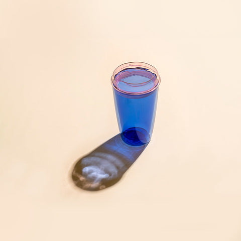 Maho Cuddle Glass Cup Blue Pink Mug Maho - [store_name]