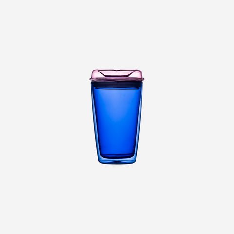 Maho Cuddle Glass Cup Blue Pink Mug Maho - [store_name]
