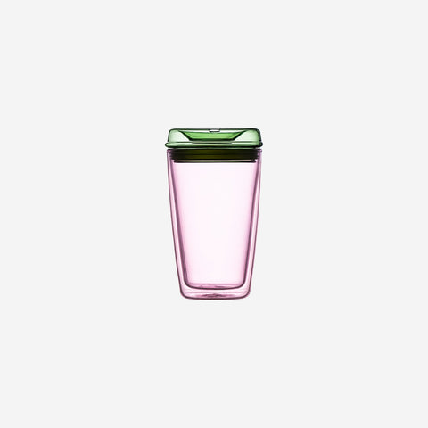 Maho Cuddle Glass Cup Pink Green Mug Maho - [store_name]