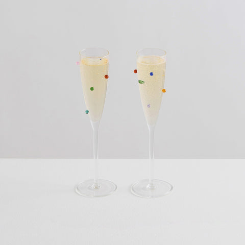 Maison Balzac Pomponette Champagne Flutes Multi Champagne Flutes Maison Balzac - [store_name]