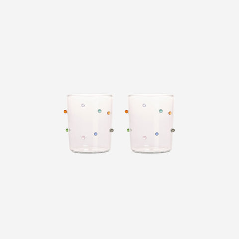Maison Balzac Pomponette Glass Multi Tumbler Maison Balzac - [store_name]