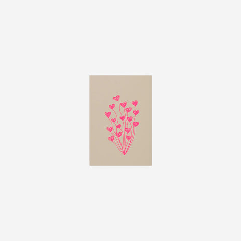 SIMPLE FORM. - Me and Amber Me & Amber Card Heart Balloon Strings Pink - 