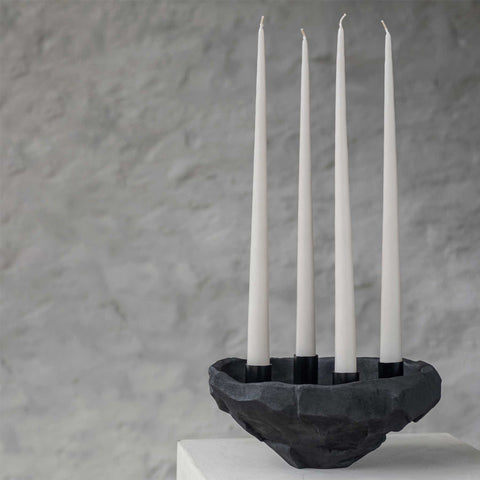 Mette Ditmer Art Piece Nuki Candle Bowl Black Decorative Bowl Mette Ditmer - [store_name]