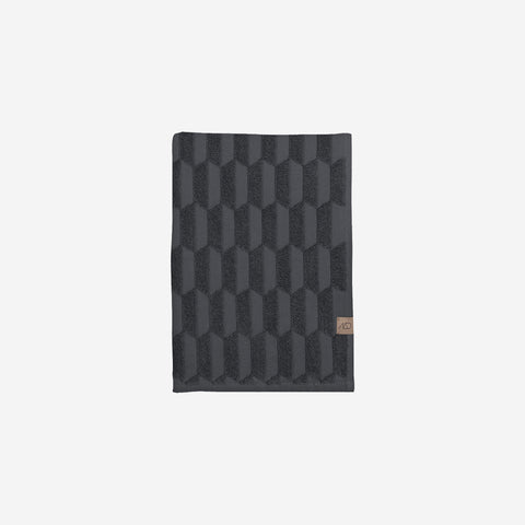 Mette Ditmer Geo Bath Towel Anthracite Towels Mette Ditmer    - [store_name]