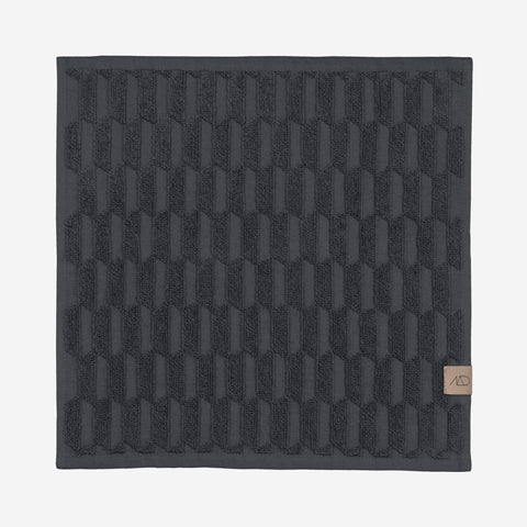 Mette Ditmer Geo Face Towel Pack Anthracite Towels Mette Ditmer    - [store_name]