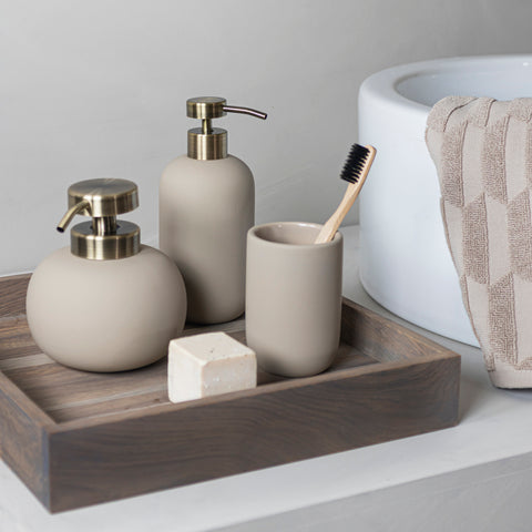 Mette Ditmer Lotus Tumbler Mug Sand Bathroom Accessories Mette Ditmer    - [store_name]