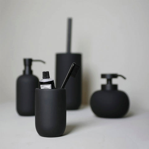 Mette Ditmer Lotus Tumbler Mug Black Bathroom Accessories Mette Ditmer    - [store_name]