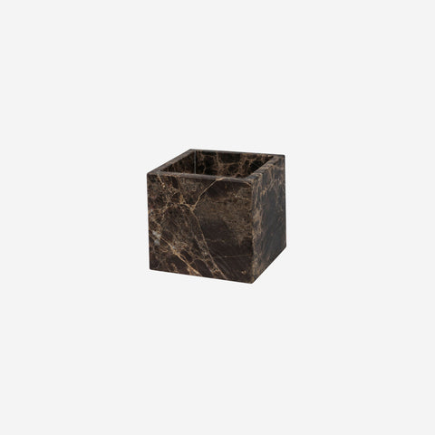 Mette Ditmer Marble Cube Brown Vessel Mette Ditmer - [store_name]