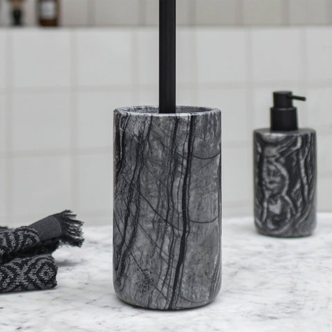 Mette Ditmer Marble Toilet Brush Black Grey Bathroom Accessories Mette Ditmer    - [store_name]