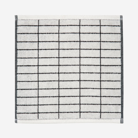 Mette Ditmer Tile Stone Face Towel Black White Towel Mette Ditmer    - [store_name]