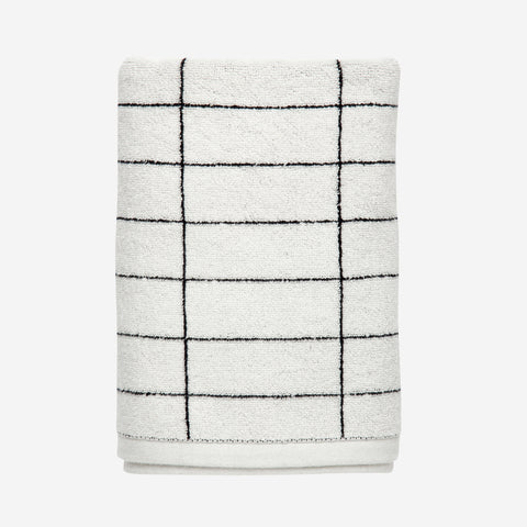 Mette Ditmer Tile Stone Hand Towel Black White Towel Mette Ditmer    - [store_name]