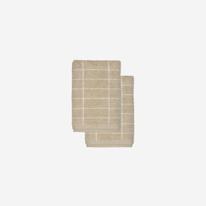 Mette Ditmer Tile Stone Hand Towel Sand White Towel Mette Ditmer    - [store_name]