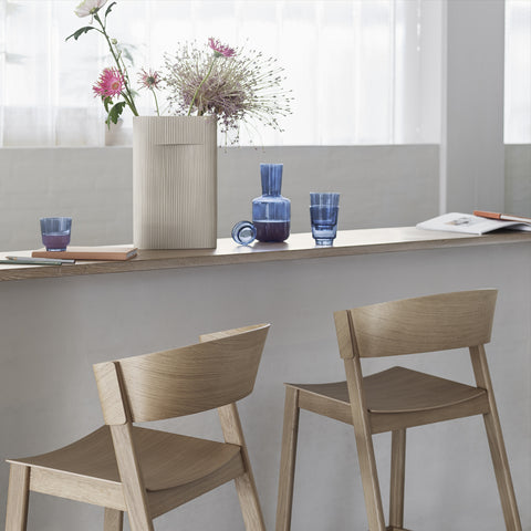 Muuto Cover Counter Stool Black Leather Black Stool Muuto - [store_name]
