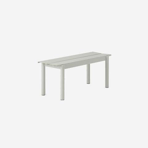 Muuto Linear Steel Bench Short Grey Bench Muuto - [store_name]
