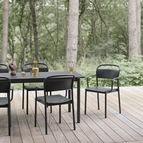 Muuto Linear Steel Table 140cm Anthracite Black Table Muuto - [store_name]