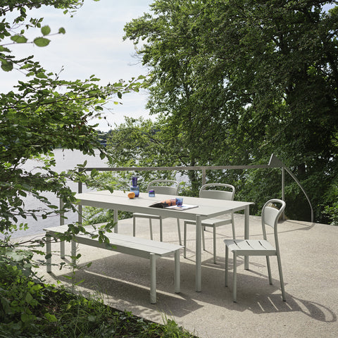 Muuto Linear Steel Bench Long Grey Bench Muuto - [store_name]