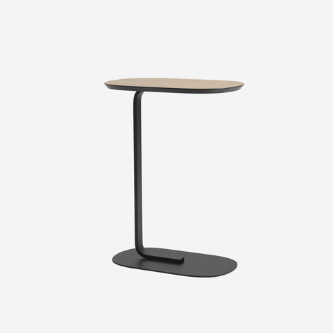 Muuto Relate Side Table Oak Laminate/Black H73.5cm Table Muuto - [store_name]