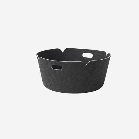 Muuto Restore Round Basket Black Melange Basket Muuto - [store_name]