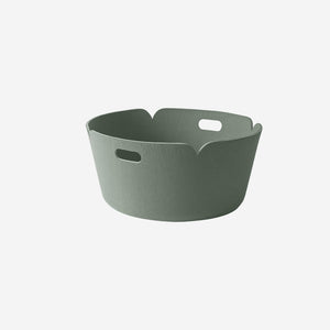 Muuto Restore Round Basket Dusty Green Basket Muuto - [store_name]